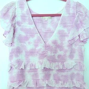 Loveshackfancy Pink Ruffled Tiered Dress